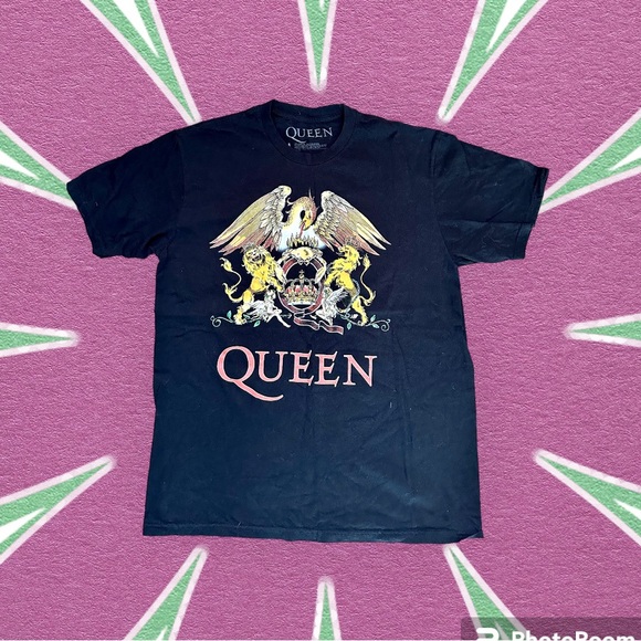 Queen t-shirt sz LG like new black w phoenix lions logo women’s - Picture 1 of 6